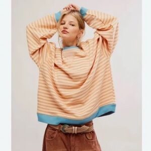 We the free Classic Striped Oversized Crewneck *LAST ONEs *